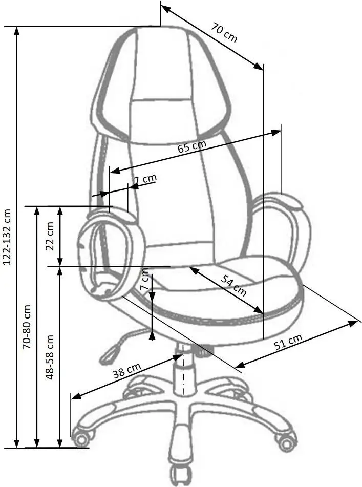 Fotoliu Halmar Rubin (Black)
