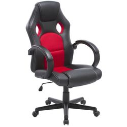 Кресло Halmar Sandbox (Black/Red) Thumb