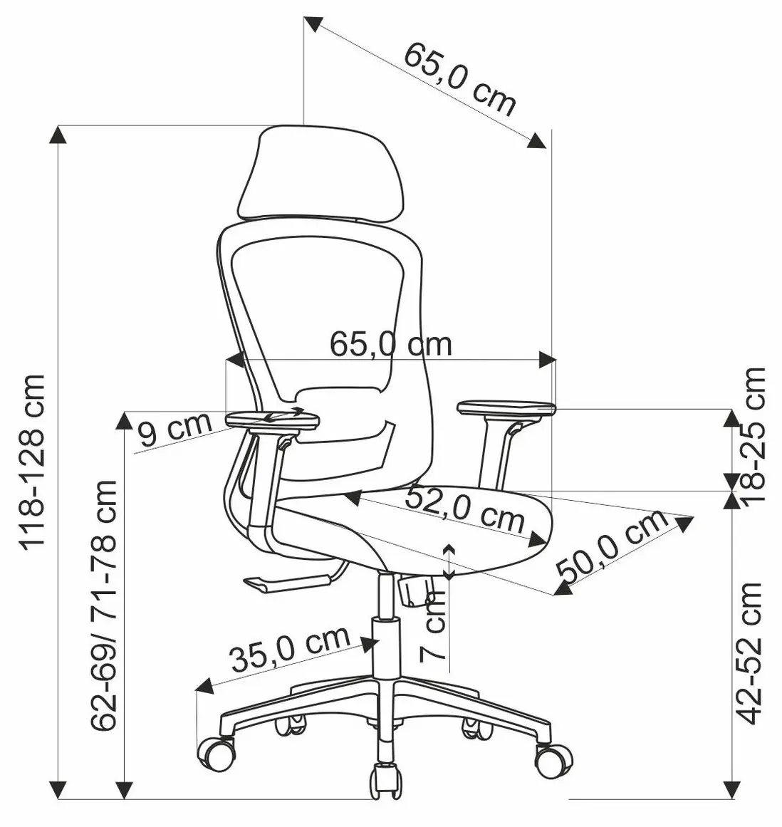 Fotoliu Halmar Sonar (Black)