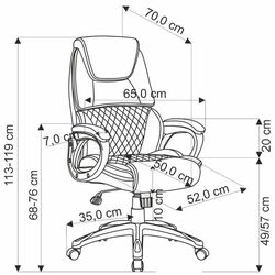 Fotoliu Halmar Steven (Black/Grey) Thumb