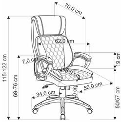Fotoliu Halmar Thomas (Black/Silver) Thumb