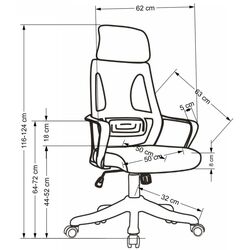 Кресло Halmar Valdez 2 (Gray/White/Black) Thumb