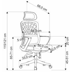 Кресло Halmar Vesuvio 2 (Turquoise/White) Thumb