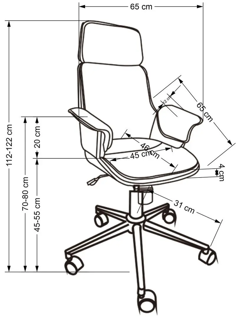 Fotoliu Halmar Weber (Walnut/Black)