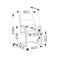 Стул Halmar Adriano Skid (Black) Thumb