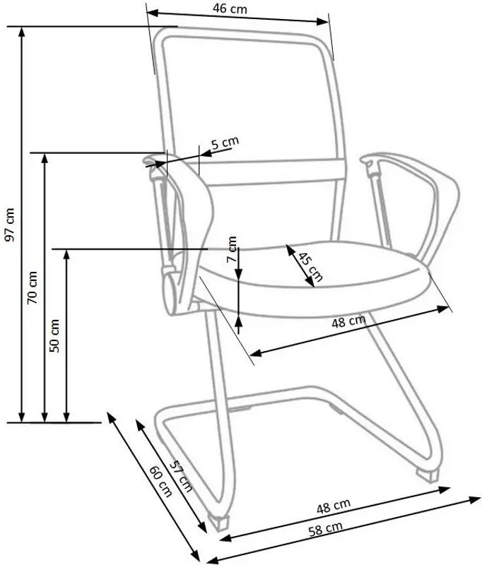 Scaun Halmar Vire Skid (Black)