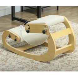 Scaun ergonomic Homcom 921-787V00CW (Cream/Birch) Thumb