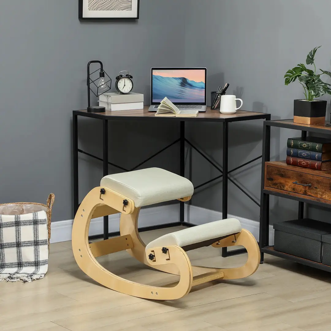 Scaun ergonomic Homcom 921-787V00CW (Cream/Birch)