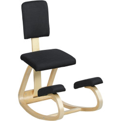 Scaun ergonomic Homcom 921-788V00BK (Black/Birch) Thumb