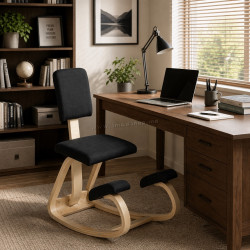 Scaun ergonomic Homcom 921-788V00BK (Black/Birch)