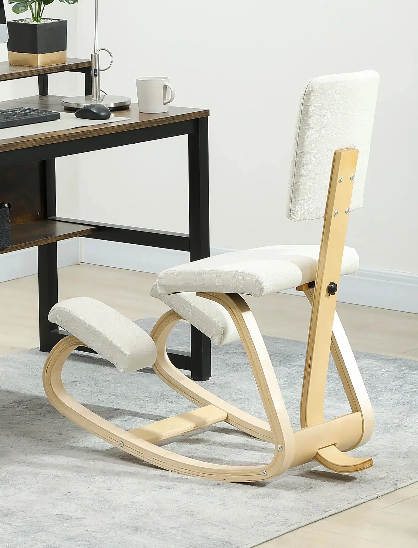 Эргономический стул Homcom 921-788V00CW (Cream White) - 5