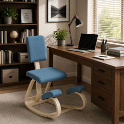 Scaun ergonomic Homcom 921-788V00DB (Blue/Birch)