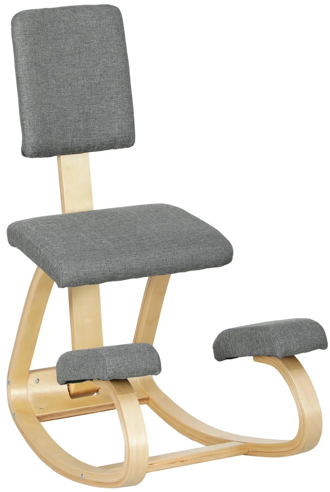 Эргономический стул Homcom 921-788V00GY (Grey/Natural) - 3