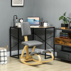 Scaun ergonomic Homcom 921-788V00GY (Grey/Natural)