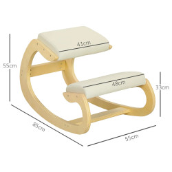 Scaun ergonomic Homcom 921-789V00CW (Cream White) Thumb