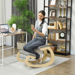 Эргономический стул Homcom 921-789V00LG (Light Grey/Birch) Thumb