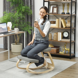 Scaun ergonomic Homcom 921-791V00LG (Grey/Birch) Thumb