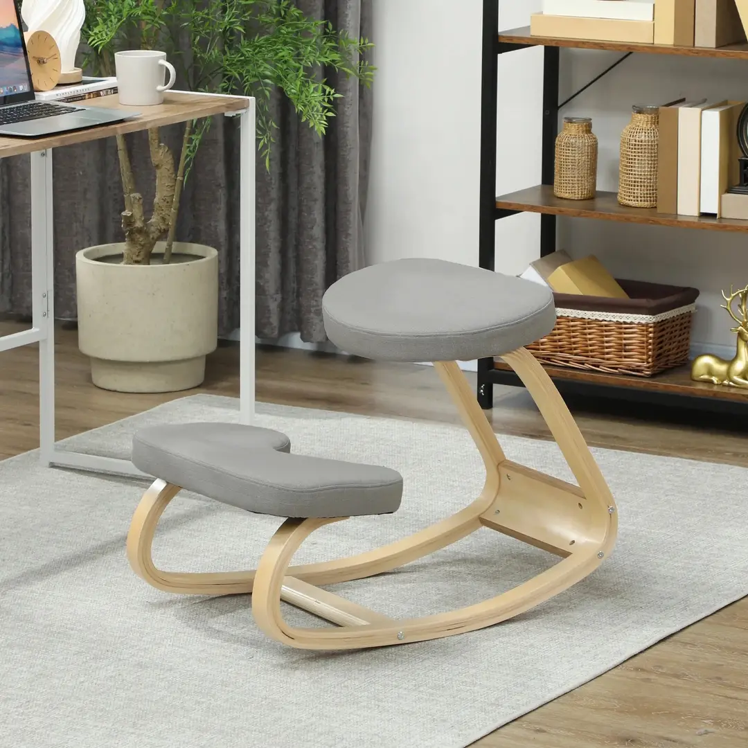 Scaun ergonomic Homcom 921-791V00LG (Grey/Birch)