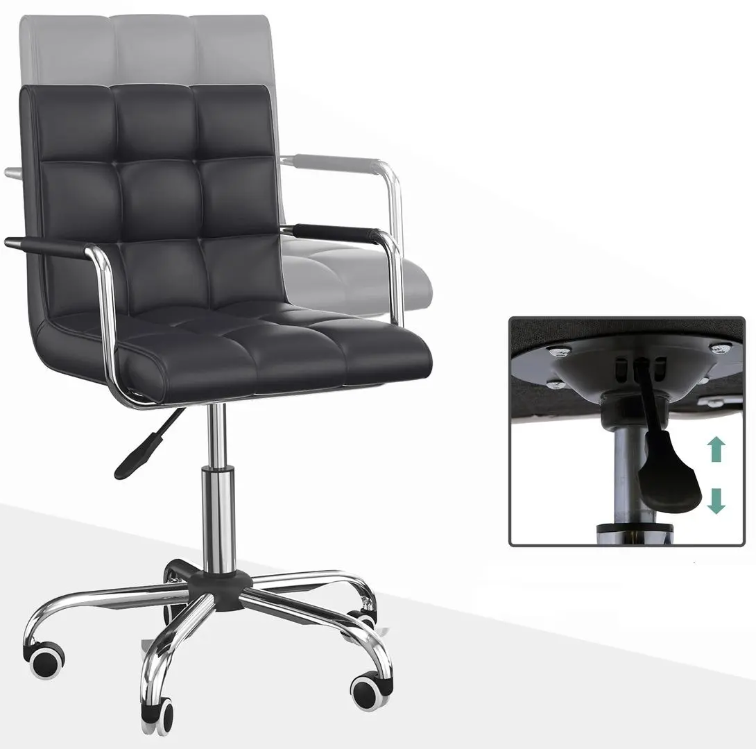 Fotoliu Homcom 02-0697 52x54x94 cn (Black/Chrome) - 4