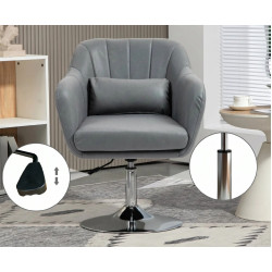 Fotoliu Homcom 833-757V03CG (Grey/Silver) Thumb