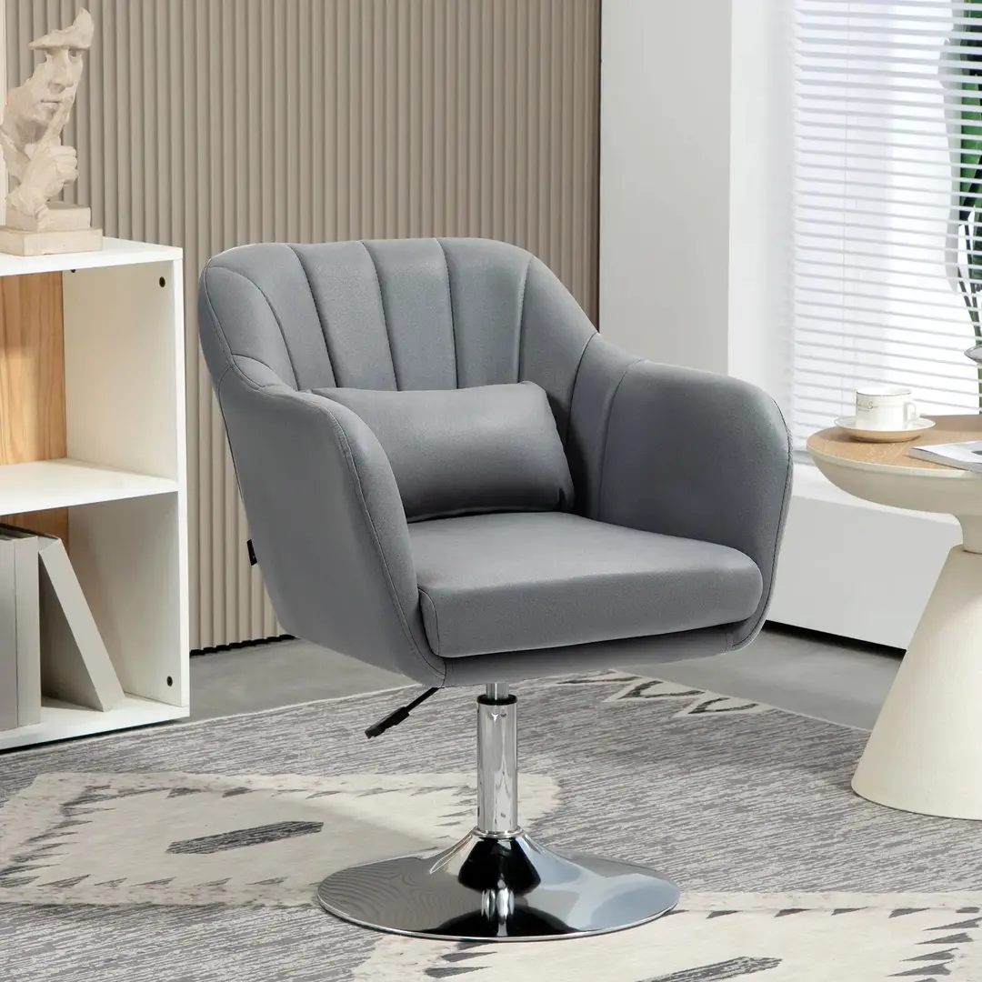 Fotoliu Homcom 833-757V03CG (Grey/Silver)