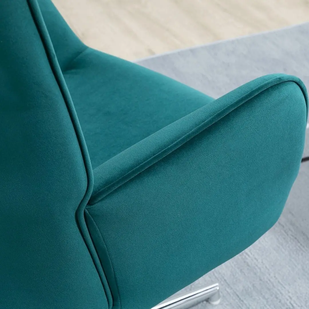 Кресло Homcom 839-453V00BU 66x73x102 (Blue/Chrome) - 5