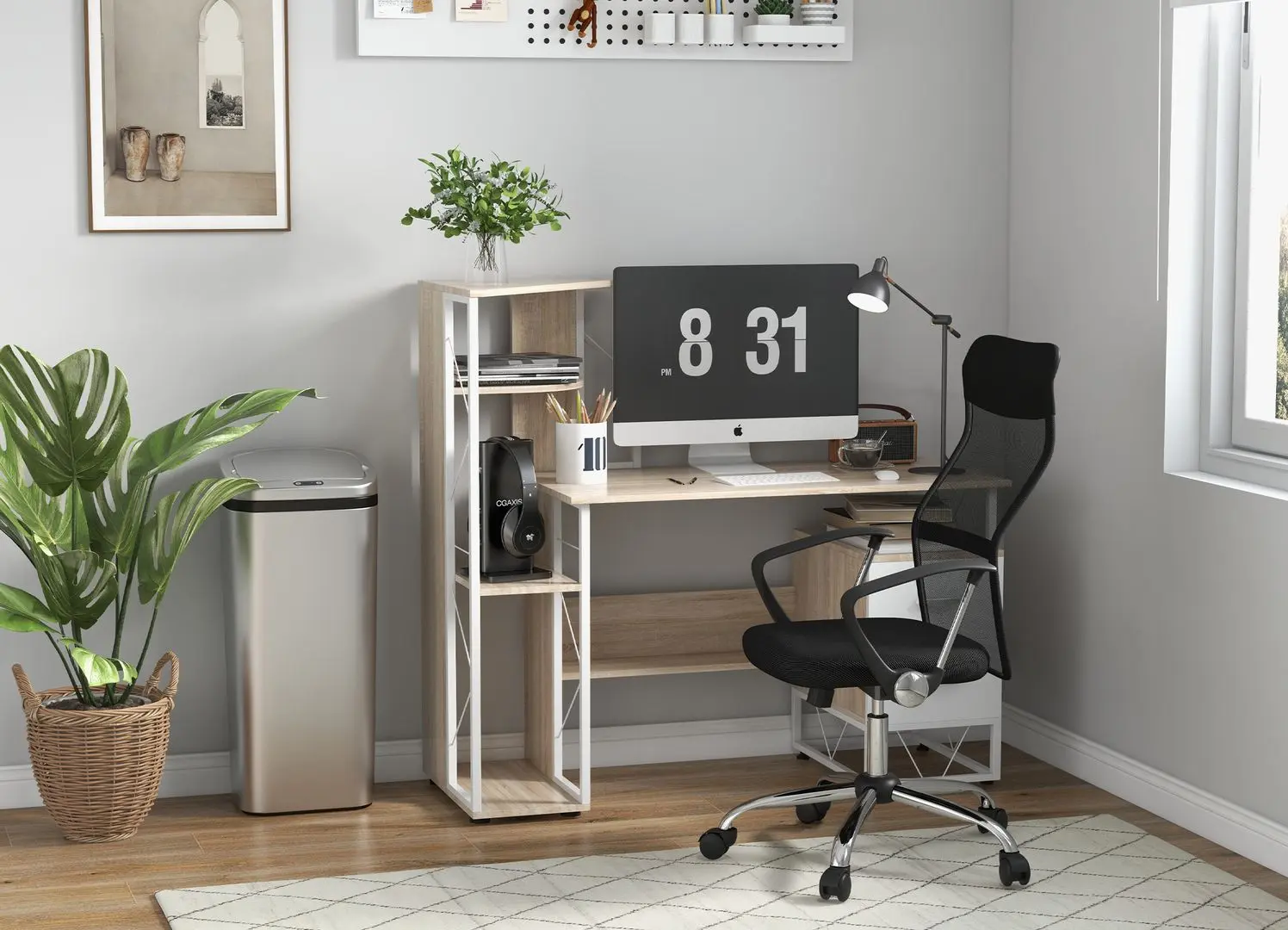 Fotoliu Homcom A2-0093 63x61x119 cm (Black)