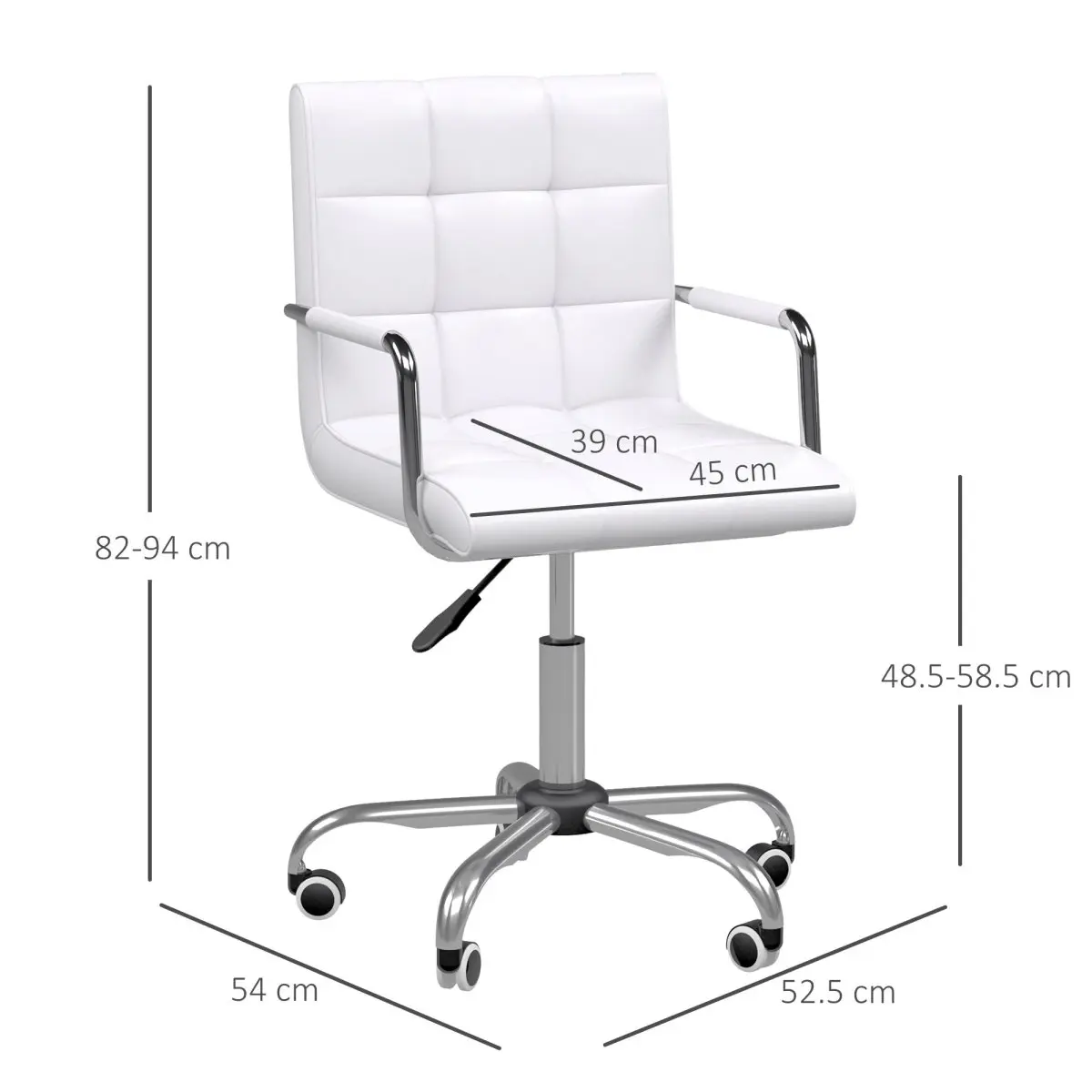Офисное кресло Homcom 02-0701 (White) - 7