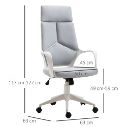 Офисное кресло Homcom 921-071 (Grey/White) Thumb