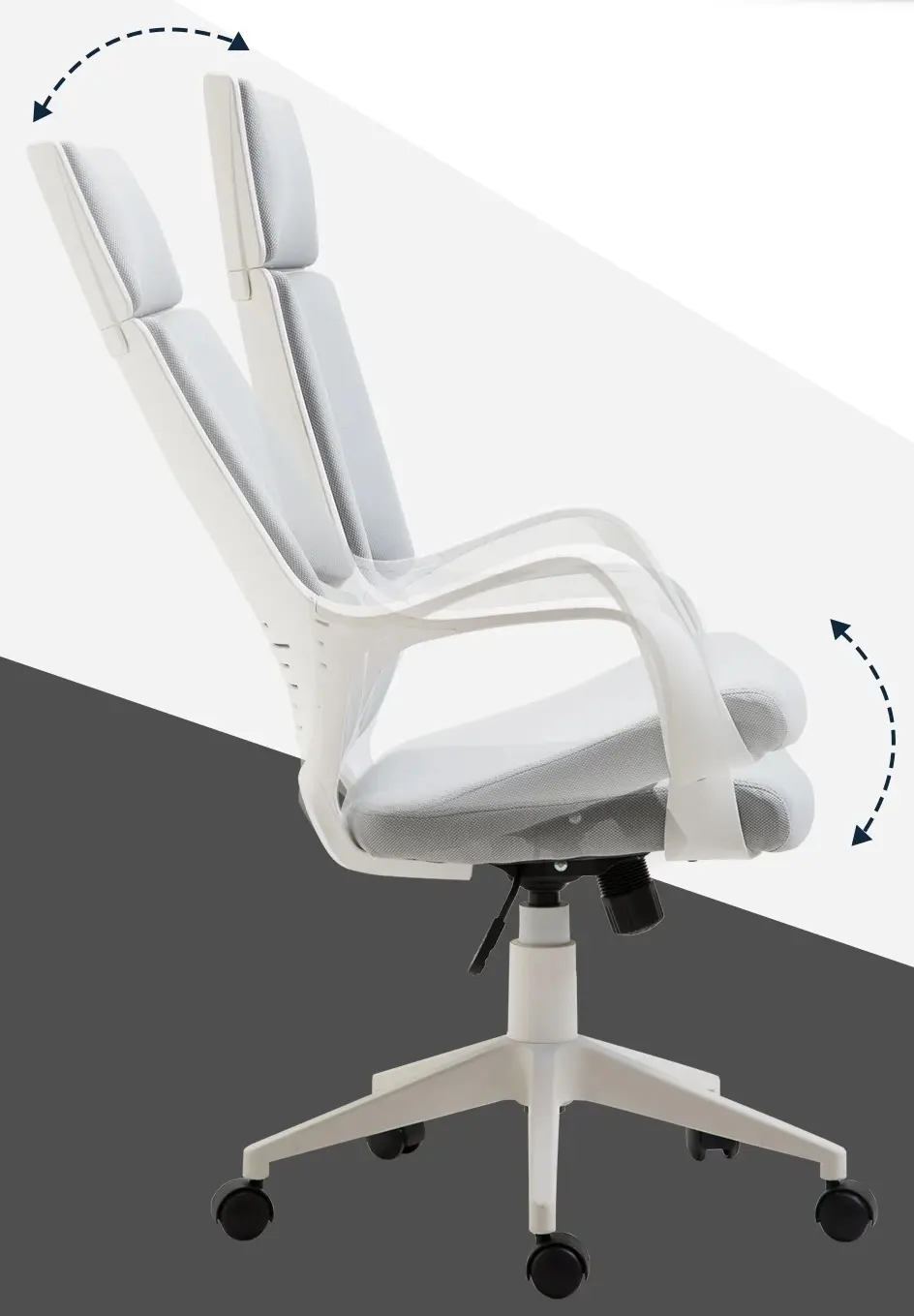 Офисное кресло Homcom 921-071 (Grey/White) - 7