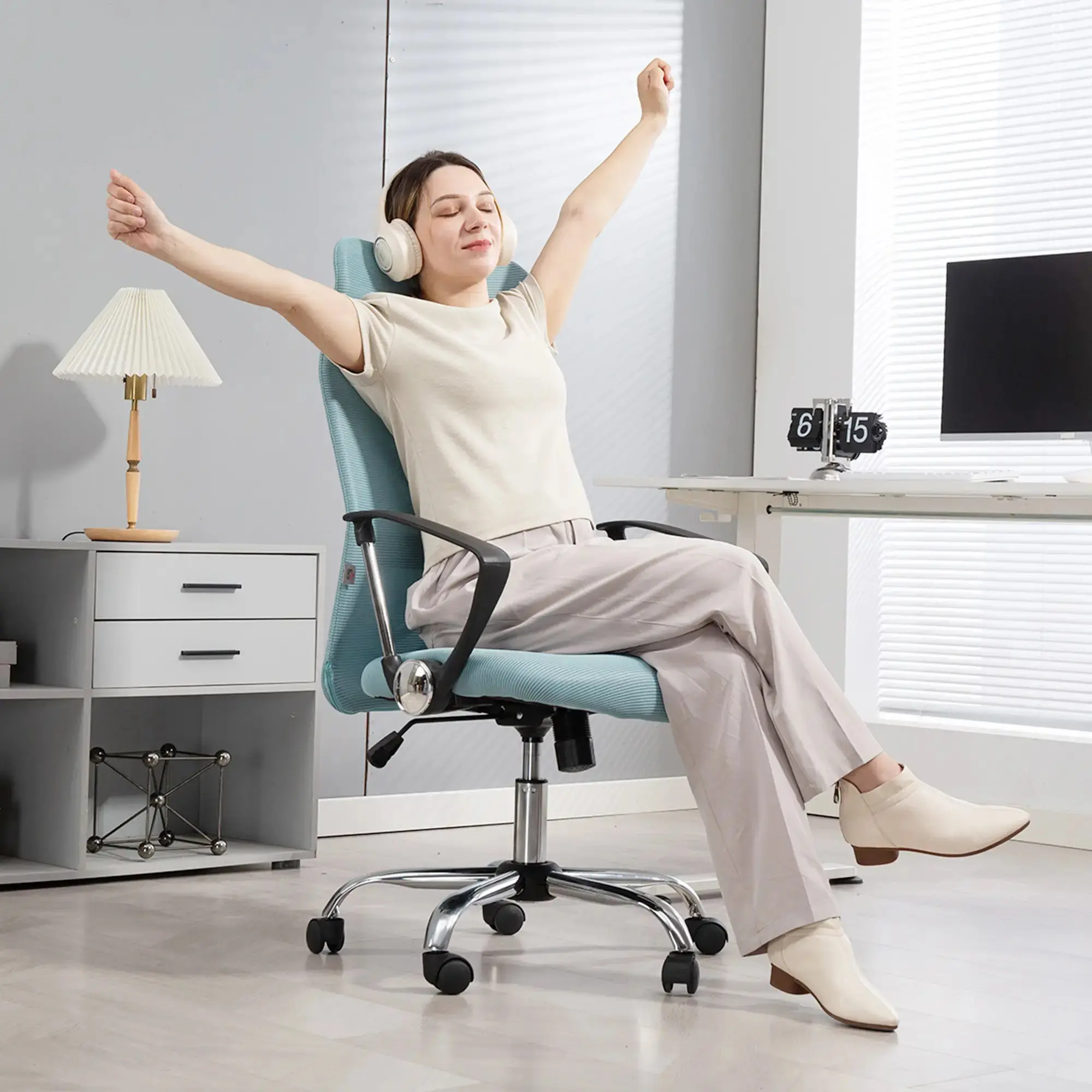 Офисное кресло Homcom 921-394V00YG (Chiaro Green) - 6