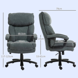 Fotoliu de birou Homcom 921-742V00GY (Grey) Thumb