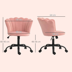 Fotoliu de birou Homcom 921-765V00PK (Pink) Thumb