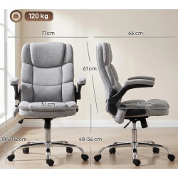 Офисное кресло Homcom 921-861V90GY (Grey) Thumb