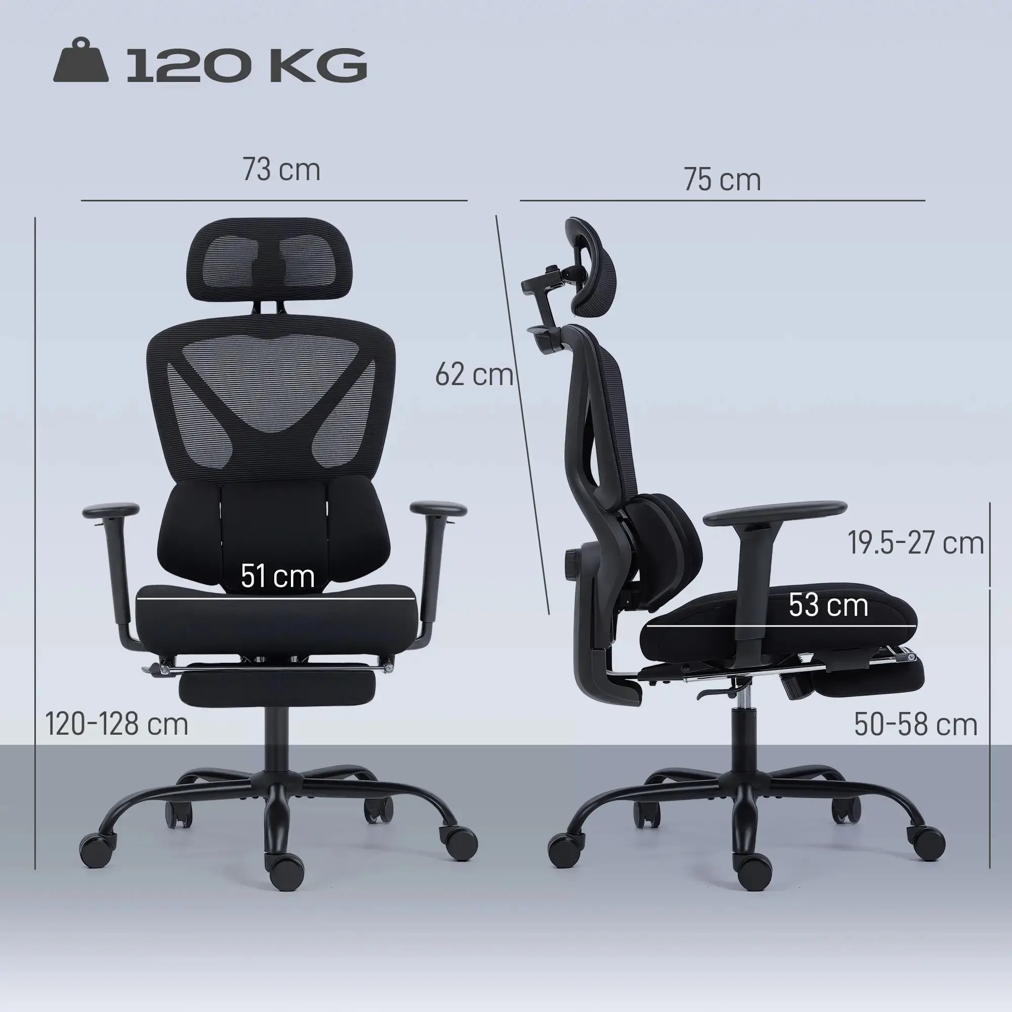 Офисное кресло Homcom 921-902V00BK (Black) - 4