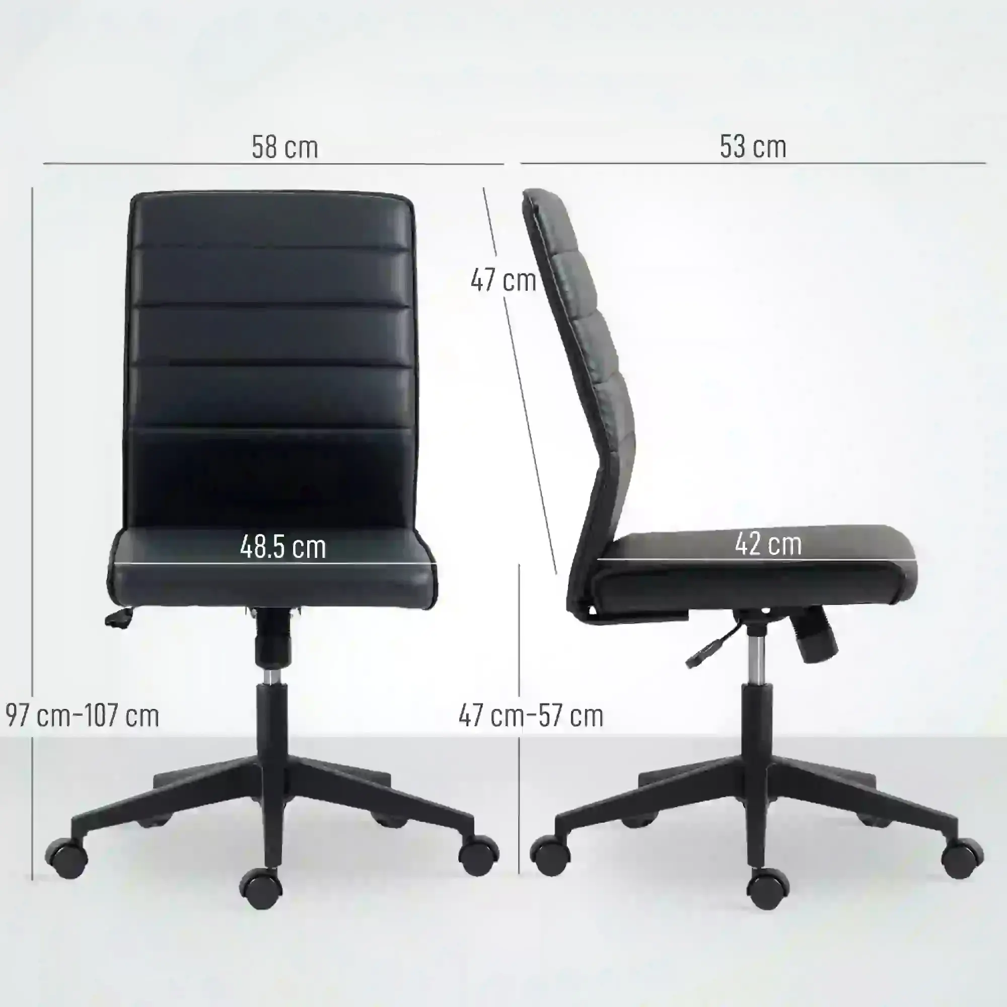 Офисное кресло Homcom 921-915V00BK (Black) - 3