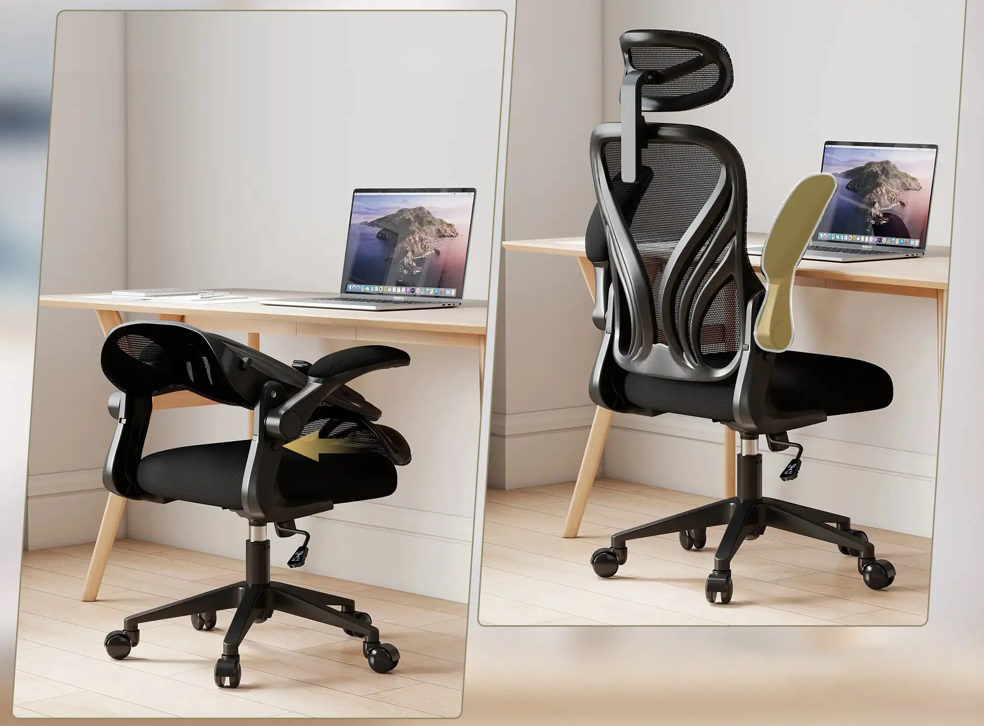 Fotoliu de birou Homcom 921-940V00BK (Black) - 4