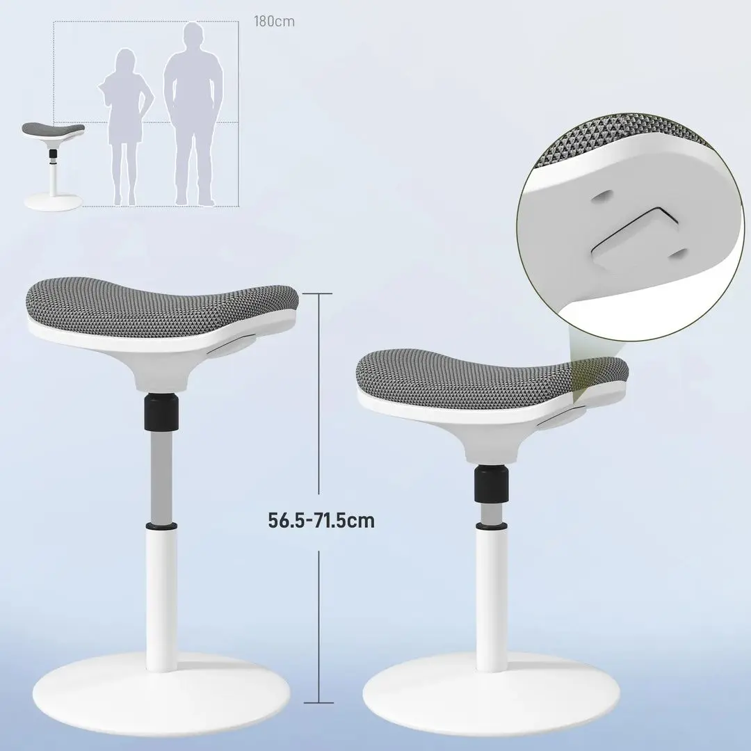 Scaun Homcom 921-708V00GY 41x71 cm (Grey/White)