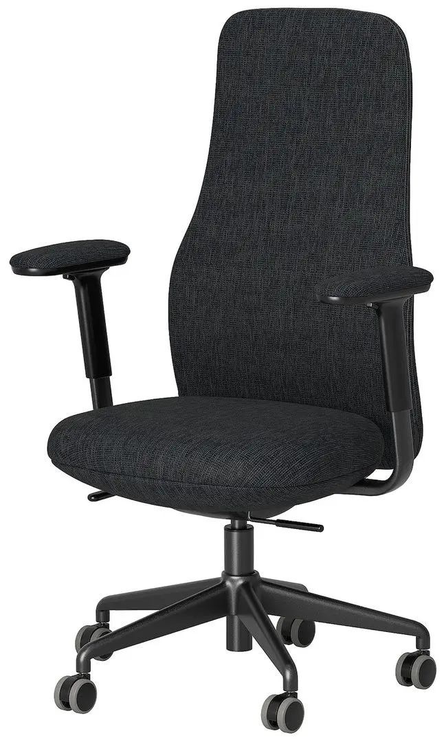 Fotoliu Ikea Gronfjall/Letafors cu brate (Gri/Negru)