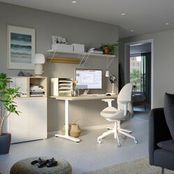 Fotoliu Ikea Hattefjall (Gunnared Bej/Alb) Thumb