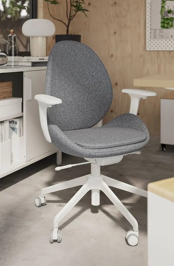 Fotoliu Ikea Hattefjall (Gunnared Gri Mediu/Alb)