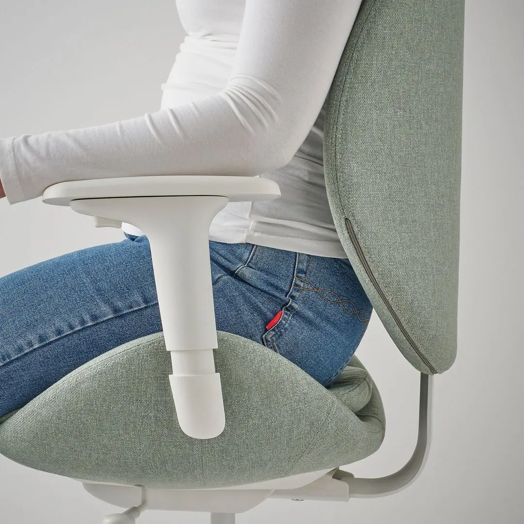 Fotoliu Ikea Hattefjall/Gunnared (Verde deschis/Alb)