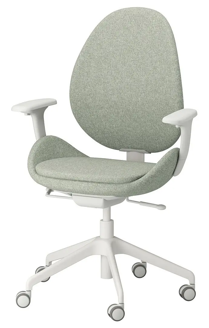 Fotoliu Ikea Hattefjall/Gunnared (Verde deschis/Alb)