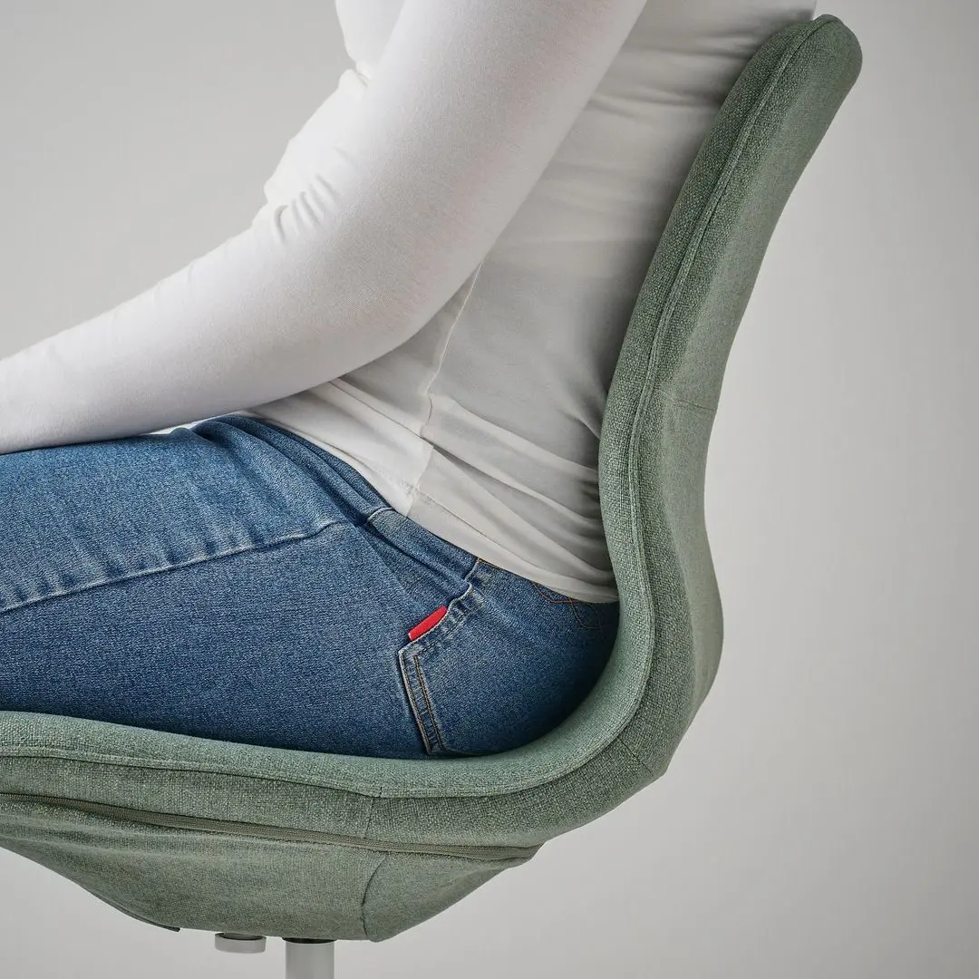 Fotoliu Ikea Langfjall (Gunnared Verde-Gri/Alb)