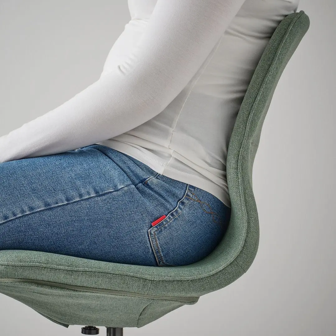 Fotoliu Ikea Langfjall/Gunnared (Verde-gri/Negru)