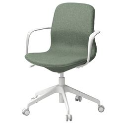 Fotoliu Ikea Langfjall/Gunnared cu braţe (Gunnared Verde-gri/Alb)