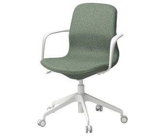 Fotoliu Ikea Langfjall/Gunnared cu braţe (Gunnared Verde-gri/Alb)