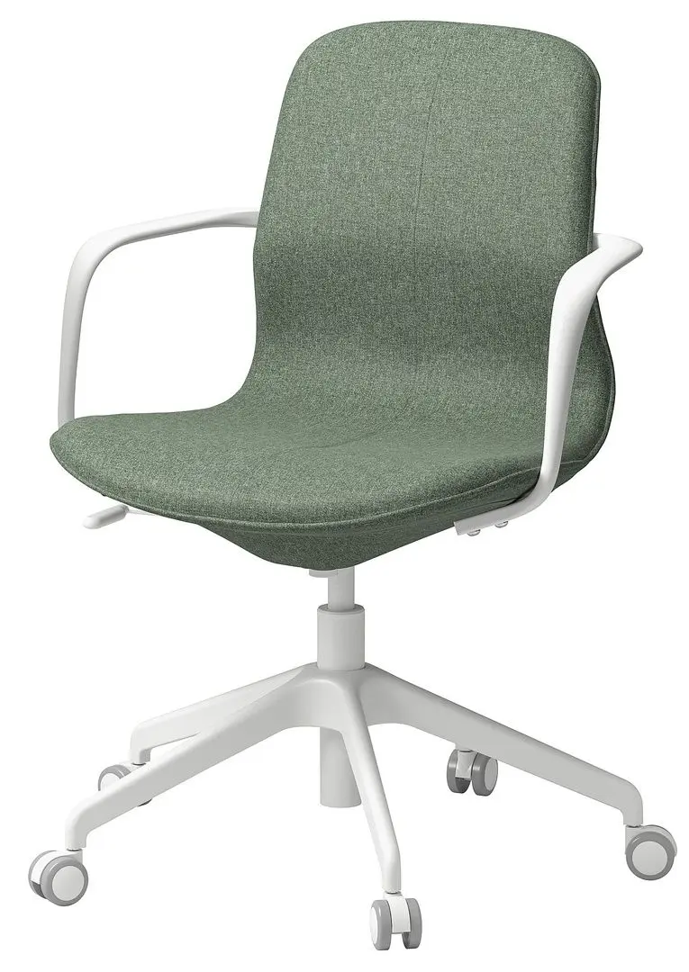 Fotoliu Ikea Langfjall/Gunnared cu braţe (Gunnared Verde-gri/Alb)