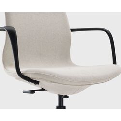 Fotoliu Ikea Langfjall rotativ cu brate (Gunnared Bej/Negru) Thumb