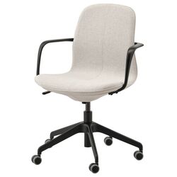 Fotoliu Ikea Langfjall rotativ cu brate (Gunnared Bej/Negru)